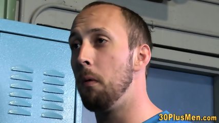 Bear jizzed in lockerroom