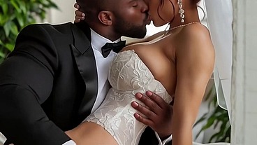 Ruby Dream — Garden Wedding Ceremony [AI Generated] Interracial GangBang, Rimjob, Rimming, BBC