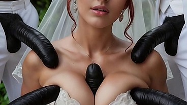 Ruby Dream — Garden Wedding Ceremony [AI Generated] Interracial GangBang, Rimjob, Rimming, BBC