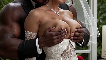 Ruby Dream — Garden Wedding Ceremony [AI Generated] Interracial GangBang, Rimjob, Rimming, BBC