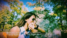 Alison outdoor spy destruction at the park