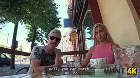 Hot blonde beauty has all holes used by stranger she met