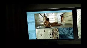 Kelly Wells enjoys intense action around glory holes in this raw scene