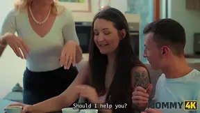 Step mom seduces and gets fucked hard in the kitchen