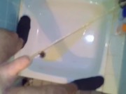 Die Dusche wird total verpisst