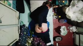 Young Man Opens His Ass at Work