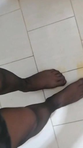 Cum & Piss in Black Nylon and Leather Promo