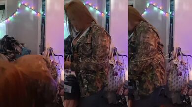 Lonely Girl frustrated cleaning