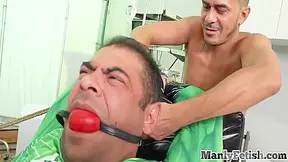 Bdsm Crossdresser Ballgagged Hunk Barebacked By Doctor 8 Min