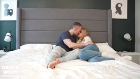 Blonde milf tinder date rides raw cock after taking off condom