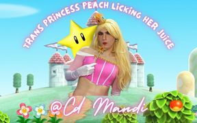 Trans Princess Peach Licking Her Juice