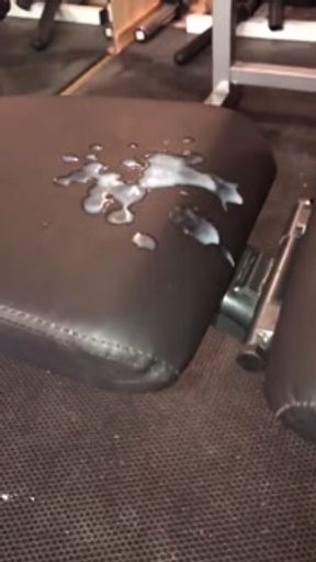 NSFW Grip Strength Training @ The Gym While Humping The Hole Of A 45 Pound Barbell Plate Until I Cum