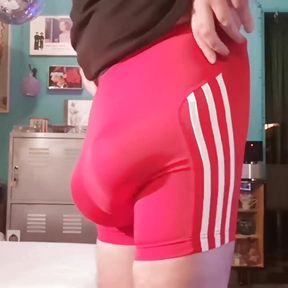 Freeballing in Adidas Tight Short