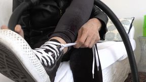Vacuum Dusty Sneakers and Then Cum on Them! POV, JOI, Lady Victoria Valente