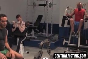 CentralFisting.com - Obryan and Aguilar's dildo fuck before threesome