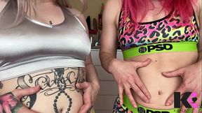 Double Belly Button Tease Fit V Curvy Comparison &amp_ Fingering