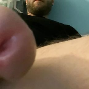 Tom Rivers Stroking and Cumming in Bed