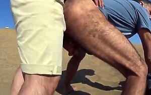 Bareback Outdoor Fun with a Stranger on a Dune