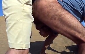 Bareback Outdoor Fun with a Stranger on a Dune