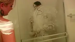 Two Hot Darlings Showering Nude natural tits