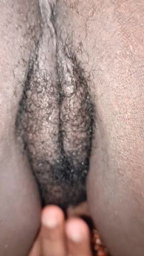 Classy Ebony Babe fatty  Enjoys Solo Fingering Her big black wett Pussy