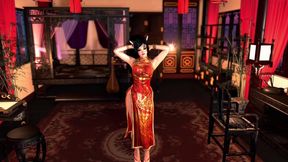 Luxury futa catgirl in chinese dress seduces you for a massage session