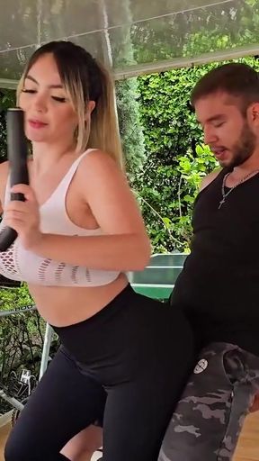 Busty blonde student Tatiana Alvarez fucks fitness trainer Brian Evansx   Clip 1