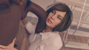 Cora 2 - Busty Female Boss Fucks Her Big Dicked Black Employee In The Copy Room