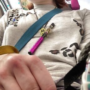 Bus Wanker! Edition 3. The one where hot, sweaty, sexy mom jerks off &amp; does pussy farts on a crowded bus