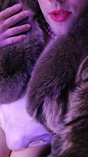 Fur coat and cock