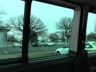 Little pink cunt gets goo decoration in the take-van