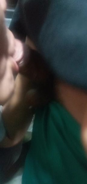 Dishwasher Sucking the Chef's Cock