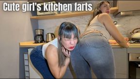 Queens of farts - between laughter and farts - fart fetish- Farts wearing jeans