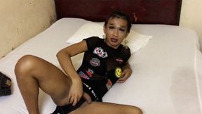 Horny Asian shemale slut fucked in ass