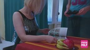 Grapes Covered in Cum for a Hungry Mature MILF