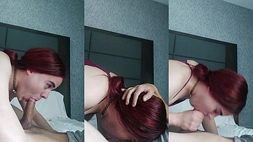 Sucking my ex one more time he loves this mouth