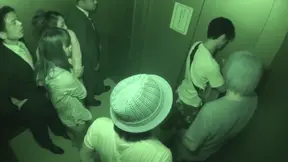 Asian sluts get their hands dirty in a wild elevator orgy.
