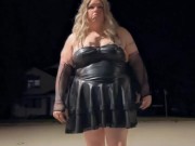 Sissy get pick up by a bluecar