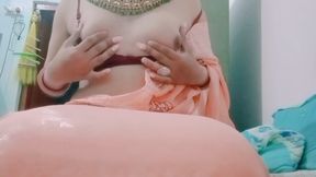 Indian Gay Bottom Crossdresser Gaurisissy feeling horny in silky saree real homemade sex