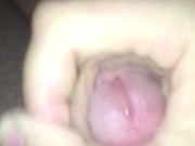 Woke up with a super hard dick so I had to jerk it off! HUGE cumshot!
