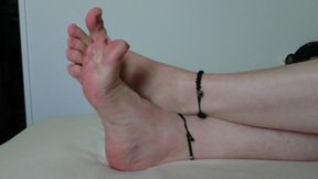 My Ugly Bare Feet in Bed