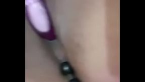 Doble penetraci&oacute_n con dildo vibrador y bolas chinas anales para disfrutar rico mientras la grabo y escucho gemir