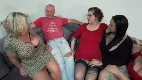 British Milfs share husband with their big natural tits and pussy licking