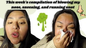 This week's compilation of blowing my nose, sneezing, and running snot