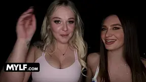 Step moms Ella Reese and Lucky Kay Love suck cock and get fucked by young