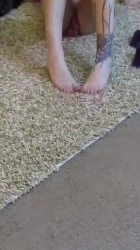 Foot play with humiliation