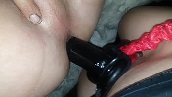 Hott Wife pegging husbands tight little ass