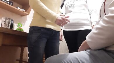 She paid his debt right in front of him while he watched them eating her out
