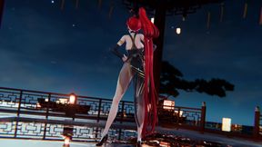 [mmd] 4K Yinyin-bingbing Korean Dance, Lingerie, Erotic Tattoo, Striptease