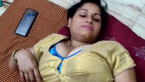 Indian aunty Red saree with boyfriend sex enjoy